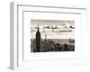 Skyline with the Empire State Building and the One World Trade Center, Manhattan, NYC, Sepia Light-Philippe Hugonnard-Framed Art Print