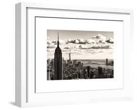 Skyline with the Empire State Building and the One World Trade Center, Manhattan, NYC, Sepia Light-Philippe Hugonnard-Framed Art Print