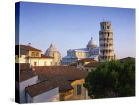 Skyline with the Leaning Tower, Duomo and Baptistery in the City of Pisa, Tuscany, Italy-null-Stretched Canvas