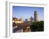 Skyline with the Leaning Tower, Duomo and Baptistery in the City of Pisa, Tuscany, Italy-null-Framed Photographic Print