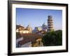 Skyline with the Leaning Tower, Duomo and Baptistery in the City of Pisa, Tuscany, Italy-null-Framed Photographic Print