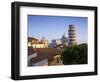 Skyline with the Leaning Tower, Duomo and Baptistery in the City of Pisa, Tuscany, Italy-null-Framed Photographic Print