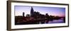 Skylines at Dusk Along Cumberland River, Nashville, Tennessee, USA 2013-null-Framed Photographic Print