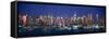 Skylines at Dusk, Manhattan, New York City, New York State, USA-null-Framed Stretched Canvas
