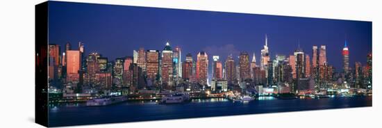 Skylines at Dusk, Manhattan, New York City, New York State, USA-null-Stretched Canvas