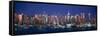 Skylines at Dusk, Manhattan, New York City, New York State, USA-null-Framed Stretched Canvas