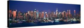 Skylines at Dusk, Manhattan, New York City, New York State, USA-null-Stretched Canvas