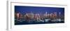 Skylines at Dusk, Manhattan, New York City, New York State, USA-null-Framed Photographic Print