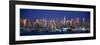 Skylines at Dusk, Manhattan, New York City, New York State, USA-null-Framed Photographic Print