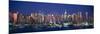 Skylines at Dusk, Manhattan, New York City, New York State, USA-null-Mounted Photographic Print