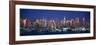 Skylines at Dusk, Manhattan, New York City, New York State, USA-null-Framed Photographic Print