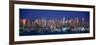 Skylines at Dusk, Manhattan, New York City, New York State, USA-null-Framed Photographic Print
