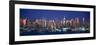 Skylines at Dusk, Manhattan, New York City, New York State, USA-null-Framed Photographic Print