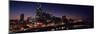 Skylines at Night Along Cumberland River, Nashville, Tennessee, USA 2013-null-Mounted Photographic Print