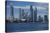 Skylines at the waterfront, Coral Sea, Surfer's Paradise, Gold Coast, Queensland, Australia-Panoramic Images-Stretched Canvas