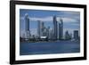 Skylines at the waterfront, Coral Sea, Surfer's Paradise, Gold Coast, Queensland, Australia-Panoramic Images-Framed Photographic Print