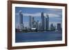 Skylines at the waterfront, Coral Sea, Surfer's Paradise, Gold Coast, Queensland, Australia-Panoramic Images-Framed Photographic Print