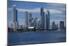 Skylines at the waterfront, Coral Sea, Surfer's Paradise, Gold Coast, Queensland, Australia-Panoramic Images-Mounted Photographic Print