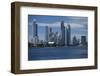 Skylines at the waterfront, Coral Sea, Surfer's Paradise, Gold Coast, Queensland, Australia-Panoramic Images-Framed Photographic Print