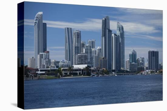 Skylines at the waterfront, Coral Sea, Surfer's Paradise, Gold Coast, Queensland, Australia-Panoramic Images-Stretched Canvas