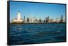 Skylines at the waterfront, Lake Michigan, Chicago, Cook County, Illinois, USA-null-Framed Stretched Canvas