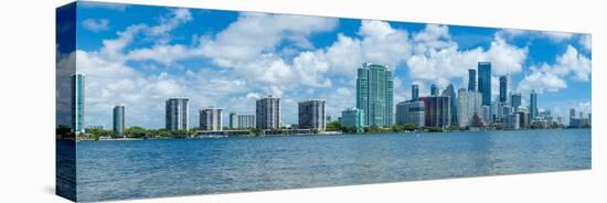 Skylines at the waterfront, Miami, Miami-Dade County, Florida, USA-null-Stretched Canvas