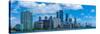 Skylines at the waterfront, Miami, Miami-Dade County, Florida, USA-null-Stretched Canvas