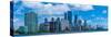 Skylines at the waterfront, Miami, Miami-Dade County, Florida, USA-null-Stretched Canvas