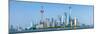 Skylines at the Waterfront, Oriental Pearl Tower, the Bund, Pudong, Huangpu River, Shanghai, China-null-Mounted Premium Photographic Print