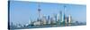 Skylines at the Waterfront, Oriental Pearl Tower, the Bund, Pudong, Huangpu River, Shanghai, China-null-Stretched Canvas