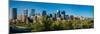 Skylines in a city, Bow River, Calgary, Alberta, Canada-null-Mounted Photographic Print