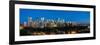 Skylines in a city, Bow River, Calgary, Alberta, Canada-null-Framed Photographic Print