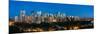 Skylines in a city, Bow River, Calgary, Alberta, Canada-null-Mounted Photographic Print