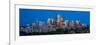 Skylines in a city, Calgary, Alberta, Canada-null-Framed Photographic Print