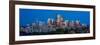 Skylines in a city, Calgary, Alberta, Canada-null-Framed Photographic Print