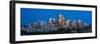 Skylines in a city, Calgary, Alberta, Canada-null-Framed Photographic Print