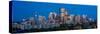 Skylines in a city, Calgary, Alberta, Canada-null-Stretched Canvas