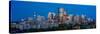 Skylines in a city, Calgary, Alberta, Canada-null-Stretched Canvas