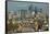 Skylines with Canary Wharf and Offices, London, England, United Kingdom-Charles Bowman-Framed Stretched Canvas