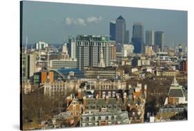 Skylines with Canary Wharf and Offices, London, England, United Kingdom-Charles Bowman-Stretched Canvas