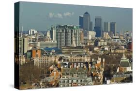 Skylines with Canary Wharf and Offices, London, England, United Kingdom-Charles Bowman-Stretched Canvas