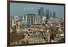 Skylines with Canary Wharf and Offices, London, England, United Kingdom-Charles Bowman-Framed Photographic Print