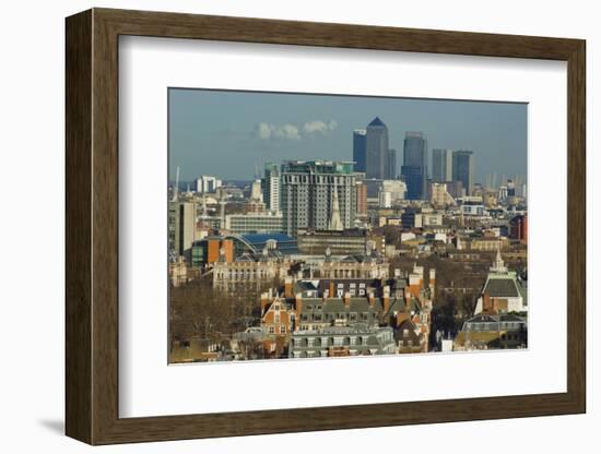 Skylines with Canary Wharf and Offices, London, England, United Kingdom-Charles Bowman-Framed Photographic Print