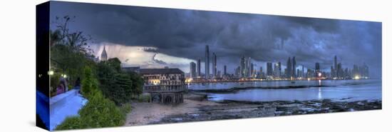 Skyscape City Panorama-Nish Nalbandian-Stretched Canvas