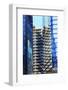 Skyscraper Apartments Glass Buildings Abstract Blue Reflection New York City, Ny-William Perry-Framed Photographic Print