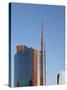 Skyscraper at Sunset, Garibaldi District, Milan, Lombardy, Italy, Europe-Vincenzo Lombardo-Stretched Canvas