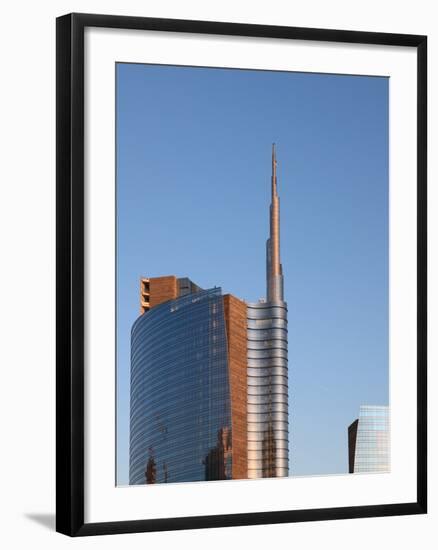 Skyscraper at Sunset, Garibaldi District, Milan, Lombardy, Italy, Europe-Vincenzo Lombardo-Framed Photographic Print