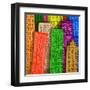 Skyscraper Buildings-prawny-Framed Art Print