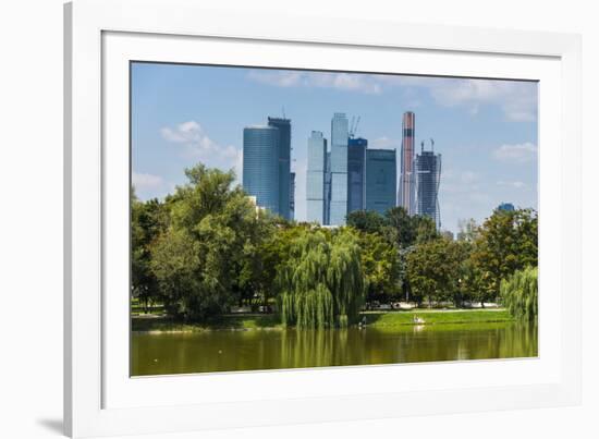 Skyscraper in Khamovniki District, Moscow, Russia, Europe-Michael Runkel-Framed Photographic Print