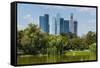 Skyscraper in Khamovniki District, Moscow, Russia, Europe-Michael Runkel-Framed Stretched Canvas